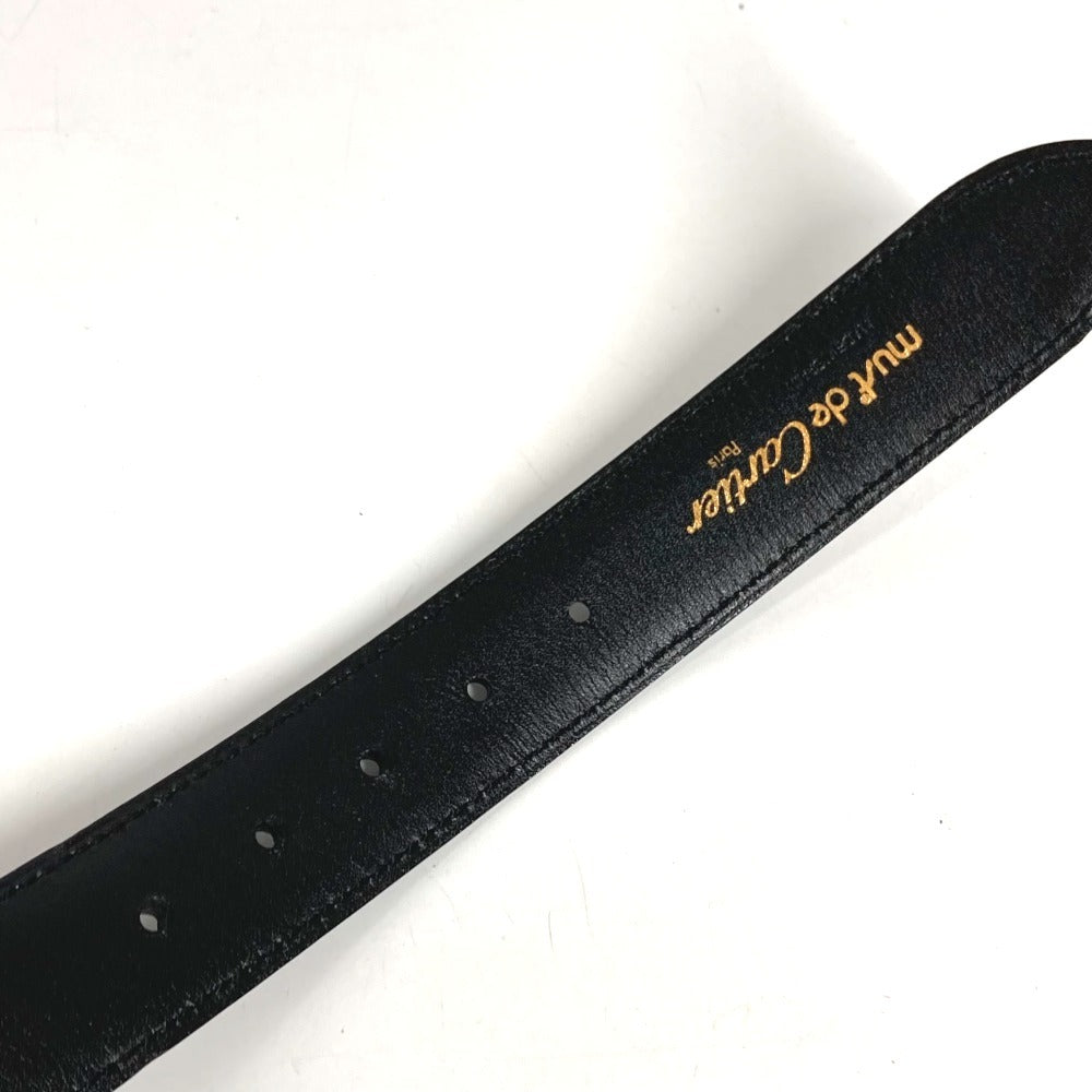 CARTIER サントス ロゴ ボトムス用ベルト バックル ベルト レザー メンズ ブラック