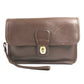 COACH 9832 オールドコーチ ロゴ カバン ストラップ付き フラップ クラッチバッグ セカンドバッグ レザー ユニセックス ブラウン