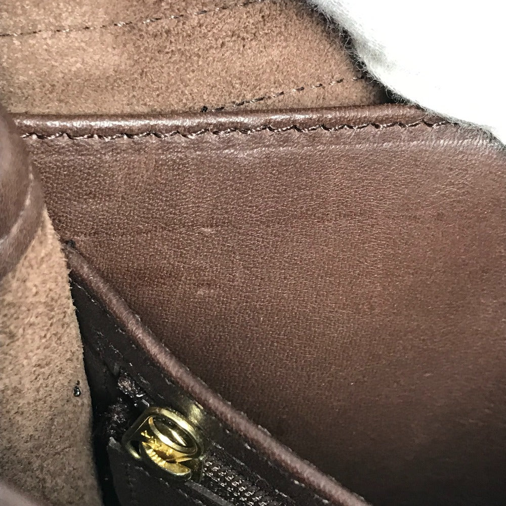 COACH 9832 オールドコーチ ロゴ カバン ストラップ付き フラップ クラッチバッグ セカンドバッグ レザー ユニセックス ブラウン