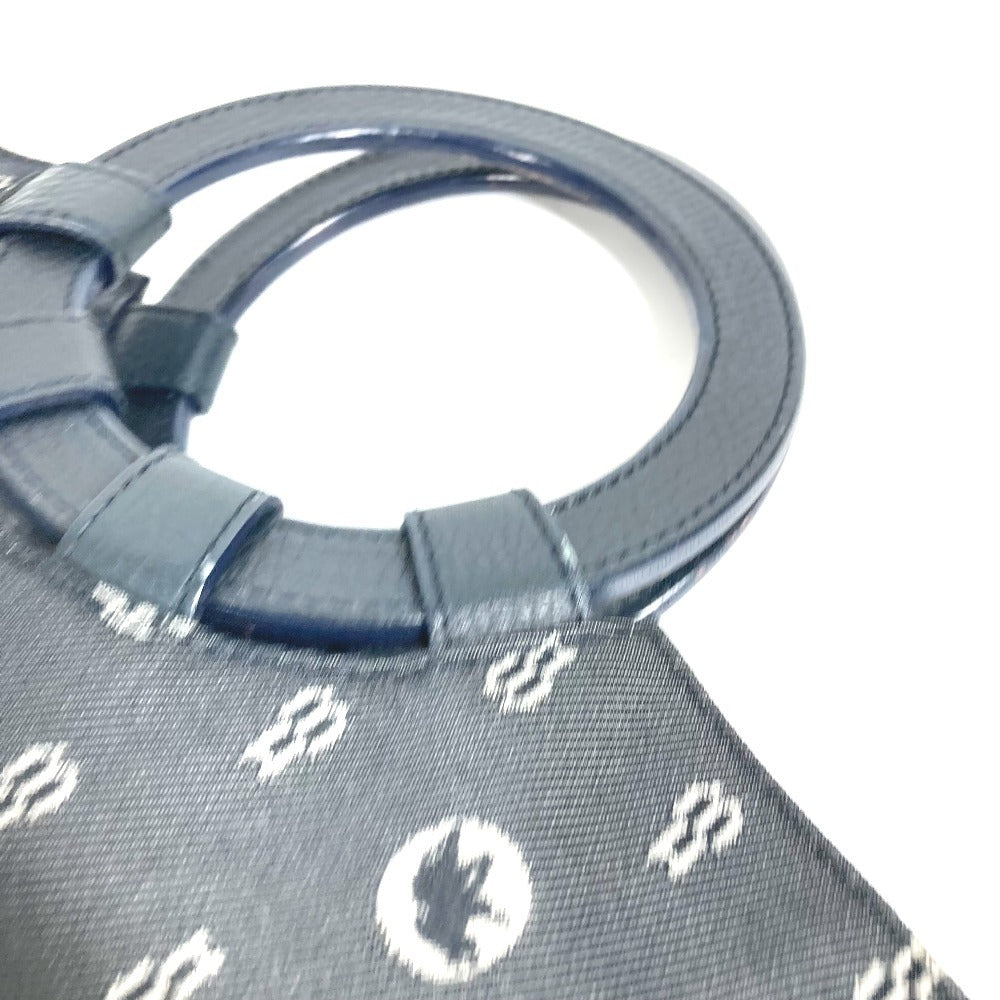 HUNTING WORLD ロゴ カバン ハンドバッグ レザー/キャンバス ユニセックス ブルー