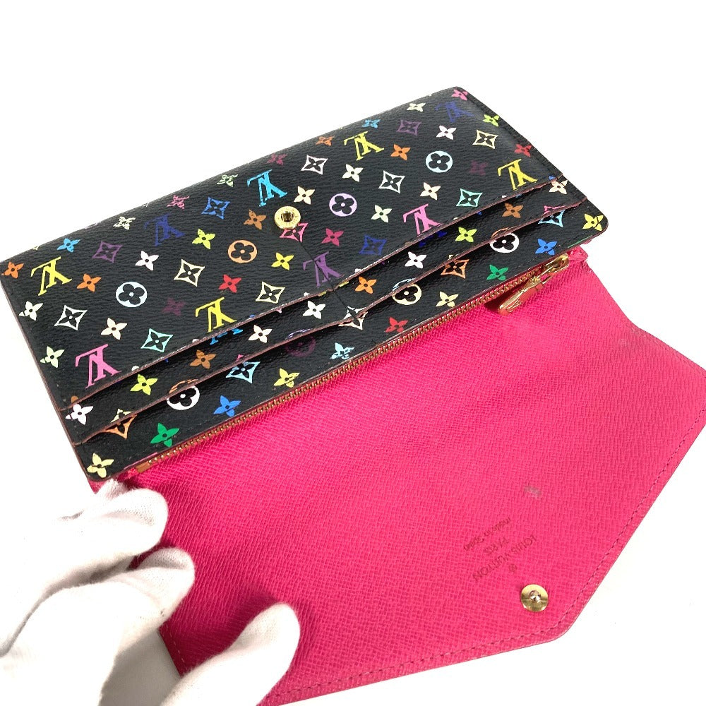 LOUIS VUITTON M93747 モノグラムマルチカラー ポルトフォイユ サラ 財布 ウォレット フラップ ロングウォレット 長財布 モノグラムマルチカラーキャンバス レディース ノワール ブラック