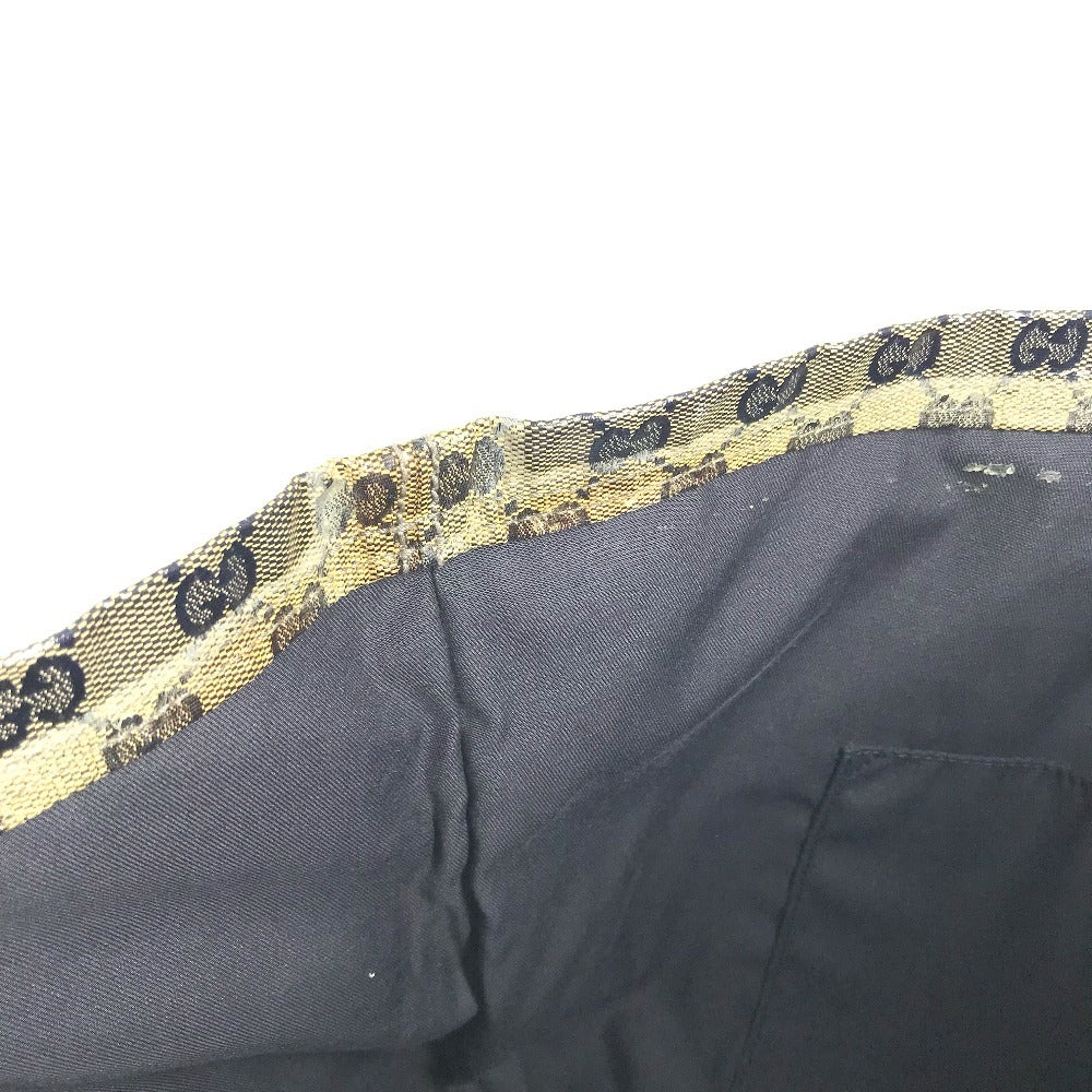GUCCI 189669 GG logo Tote Bag Shoulder Tote Shoulder Bag Coating canvas Navy Used