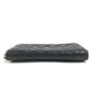 CHANEL 不明 CC CC Mark Logo Matelasse Quilted Zip Around Long Wallet Long Wallet Leather Black Used