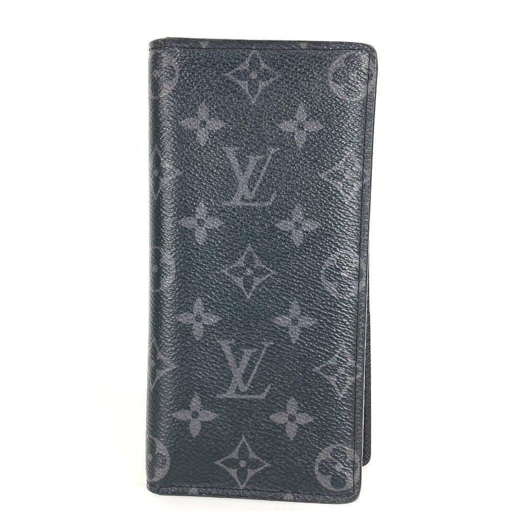 LOUIS VUITTON M61697 MonogramEclipse Portefeuille Braza Portefeuille Braza Wallet Long Wallet Bifold Long Wallet MonogramEclipseCanvas Black Used