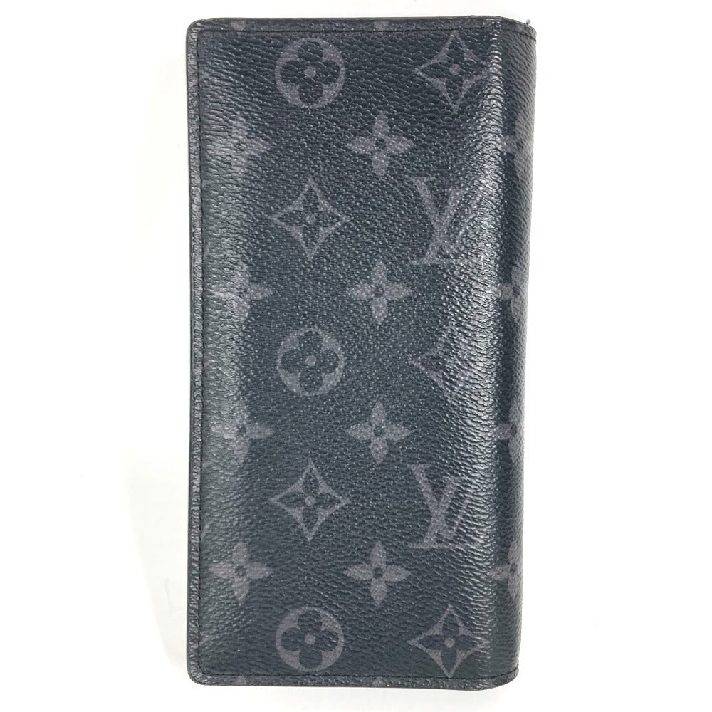 LOUIS VUITTON M61697 MonogramEclipse Portefeuille Braza Portefeuille Braza Wallet Long Wallet Bifold Long Wallet MonogramEclipseCanvas Black Used