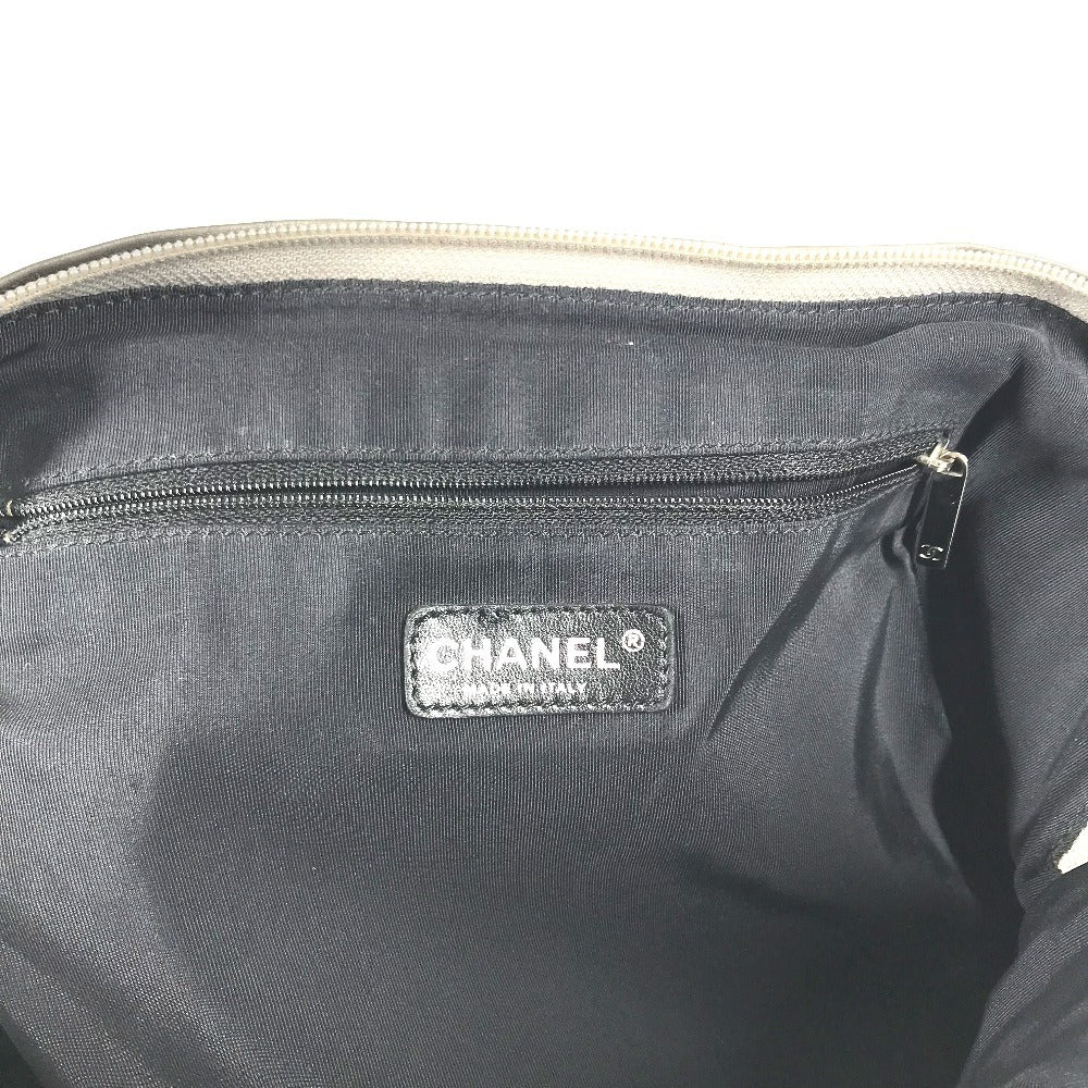 CHANEL Unlimited CC CC Mark logo Bags Hand Bag Shoulder Bag Tote Bag Duffle Bag Nylon canvas Silver/Black Used