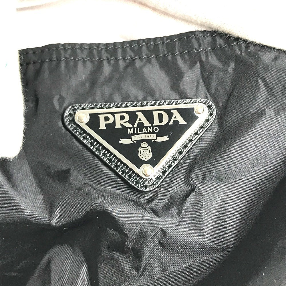 PRADA 1BG626 triangle logo triangle logo plate Bag, Tote Bag, Shoulder Bag, Eco Bag Shoulder Bag Nylon Black Used