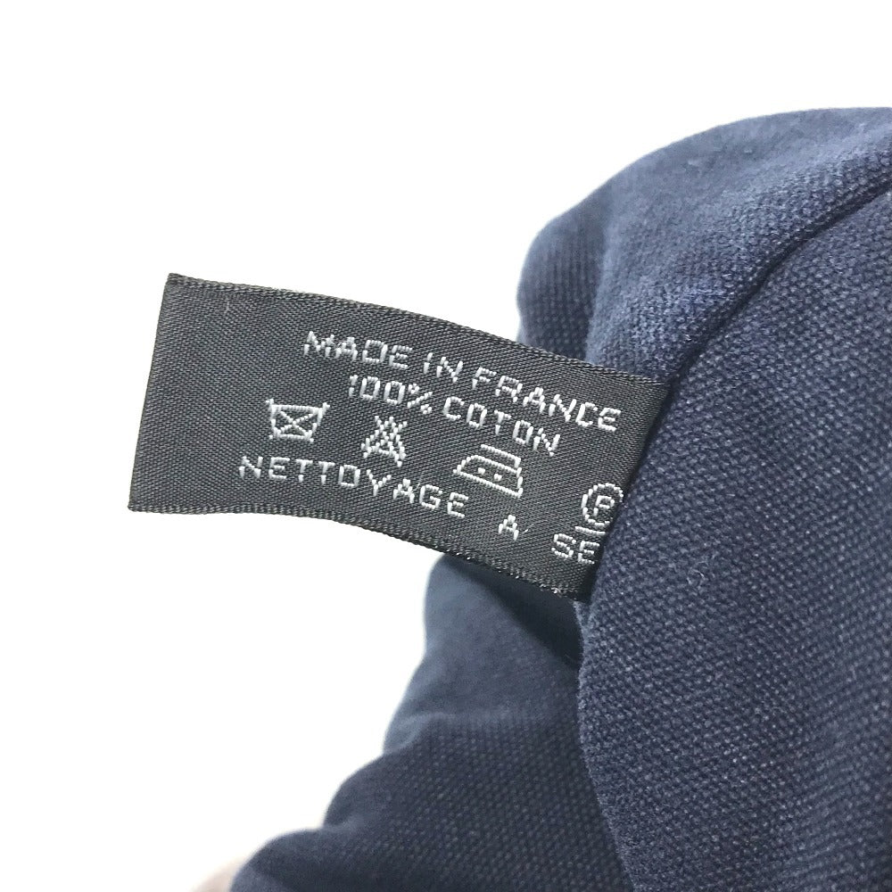 HERMES Fourre ToutMM Fourre Tout MM Bag Tote Bag Hand Bag cotton Navy/Brown Used