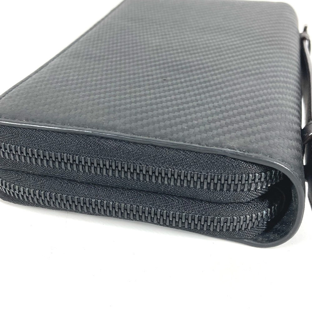 Dunhill Travel Case Hand Bag Wallet Long Wallet Zip Around Long Wallet Leather Black Used