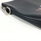 Dior logo Pouch Bag Clutch bag Leather Black Used