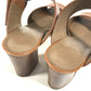 HERMES belt Shoes shoes heel Sandals Leather Brown Used
