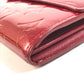 LOUIS VUITTON M93530 MonogramVernis Portefeuille Sarah Long Wallet Flap Long Wallet MonogramVernisCanvas Pomdamul Red Used