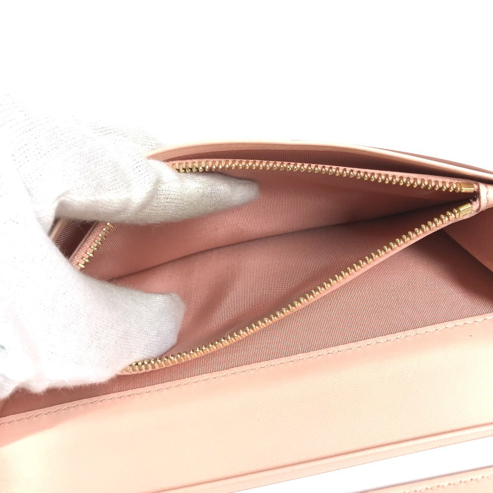 Salvatore Ferragamo 22 0522 Bicolor Gancini logo 2-fold long wallet Long Wallet Leather Black/pink Used