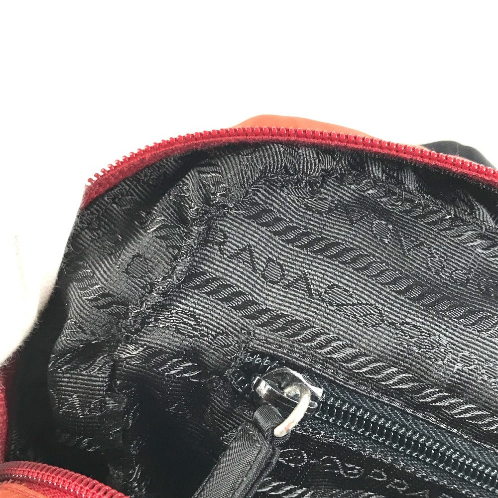 PRADA B9250Y Sports logo Bag, Belt Bag, Shoulder Bag, Crossbody Bag body bag Nylon Red/Black Used