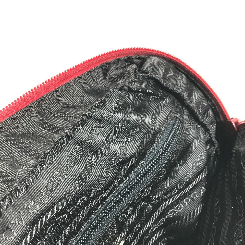 PRADA B9250Y Sports logo Bag, Belt Bag, Shoulder Bag, Crossbody Bag body bag Nylon Red/Black Used