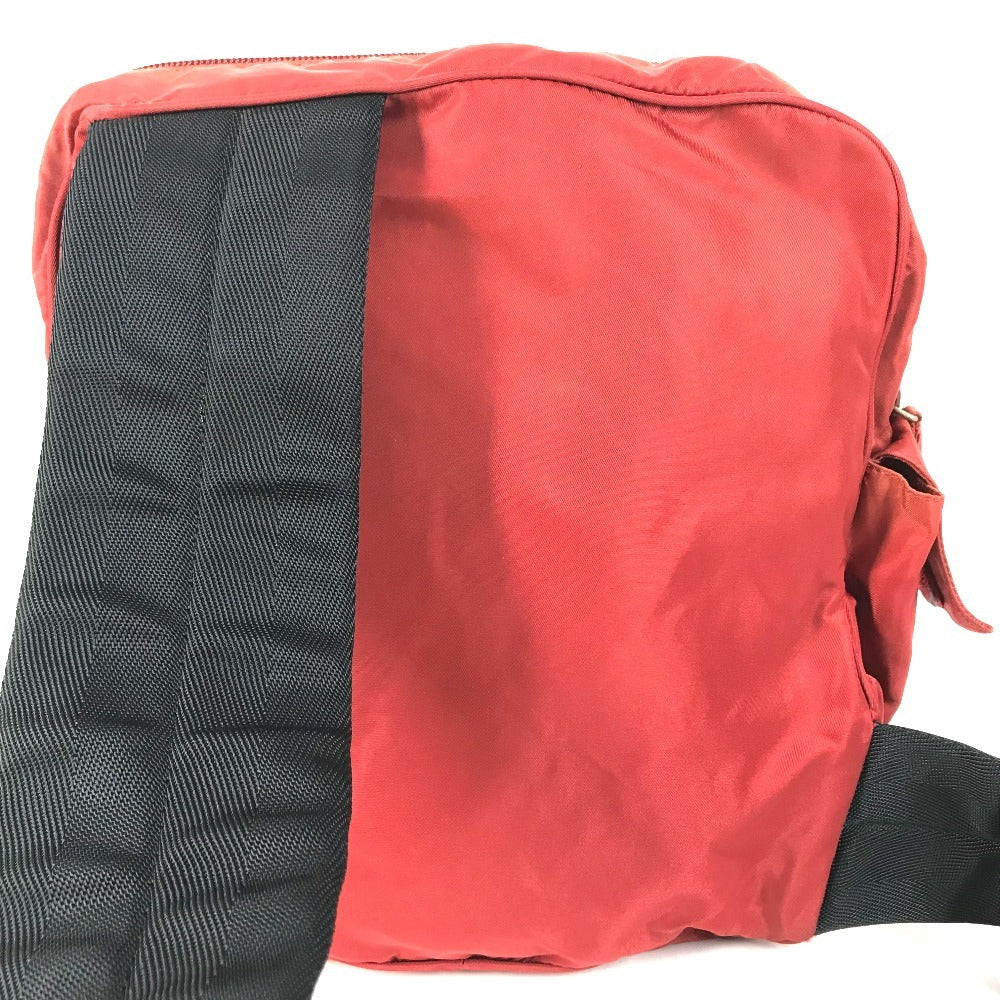 PRADA B9250Y Sports logo Bag, Belt Bag, Shoulder Bag, Crossbody Bag body bag Nylon Red/Black Used