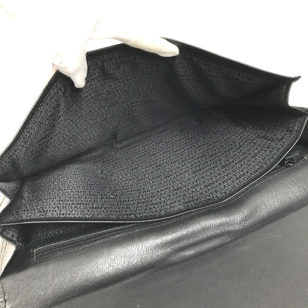 VERSACE vintage logo Bag, Flap, Cluch Bag Clutch bag Leather Black Used