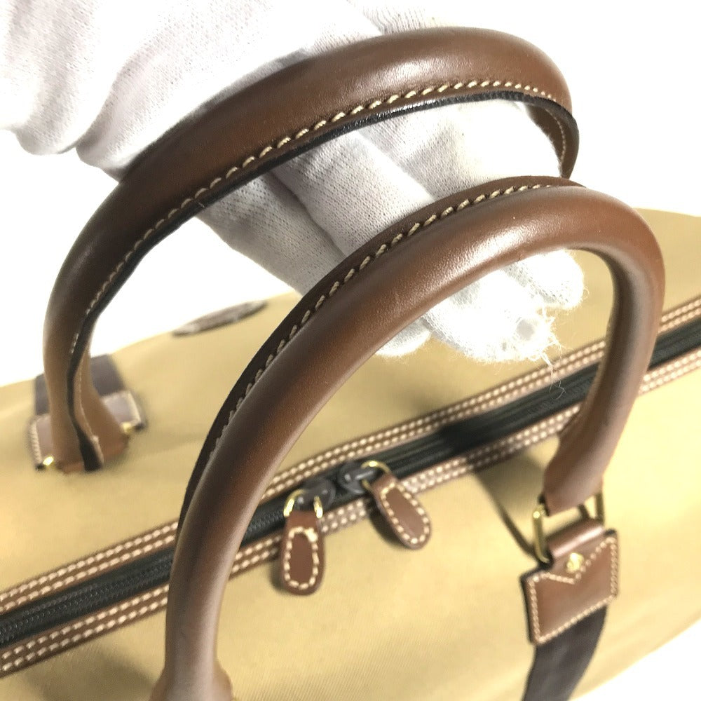 HUNTING WORLD logo Bag Hand Bag Travel Bag Duffle Bag Leather/Canvas Brown Used