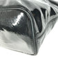 BVLGARI S.Bulgari logo Bag Tote Bag shawl Shoulder Bag Patent Leather Black Used
