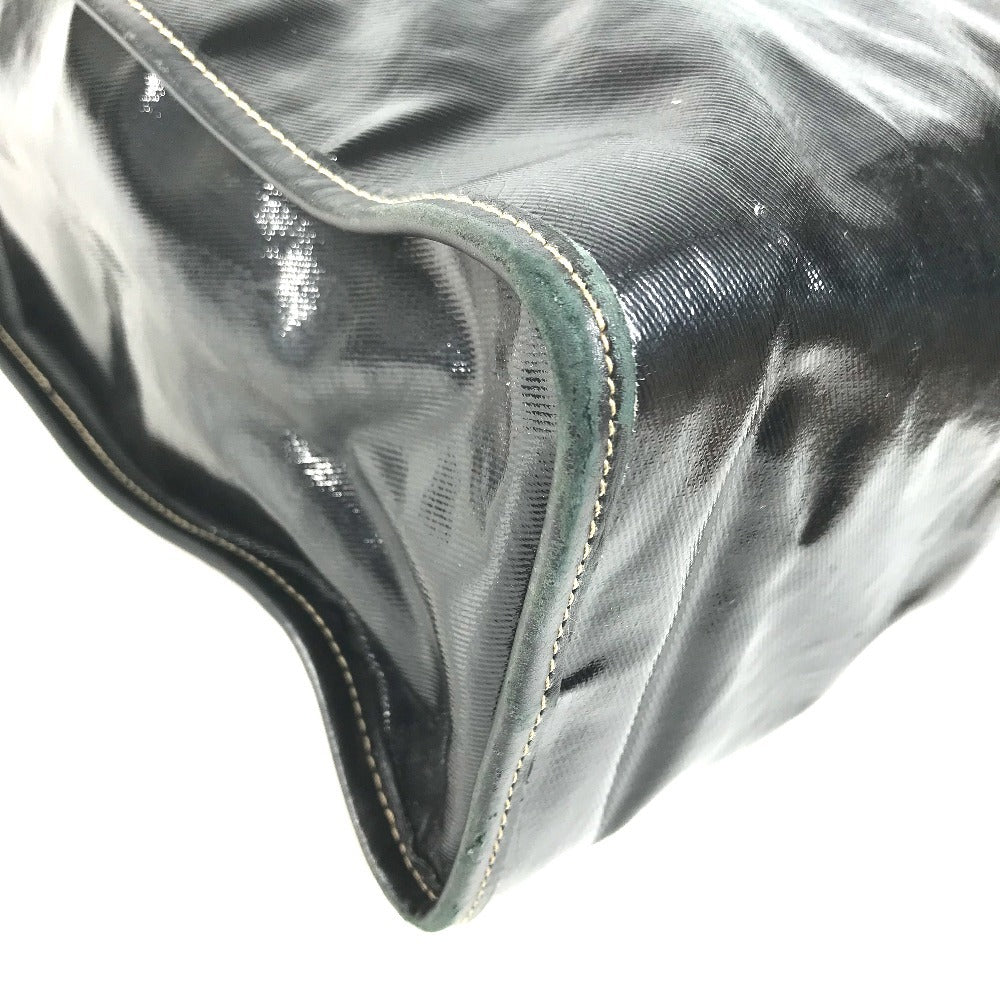 GUCCI 181905 hysteria logo Bag Tote Bag shawl Shoulder Bag Leather / Coated Canvas Black Used
