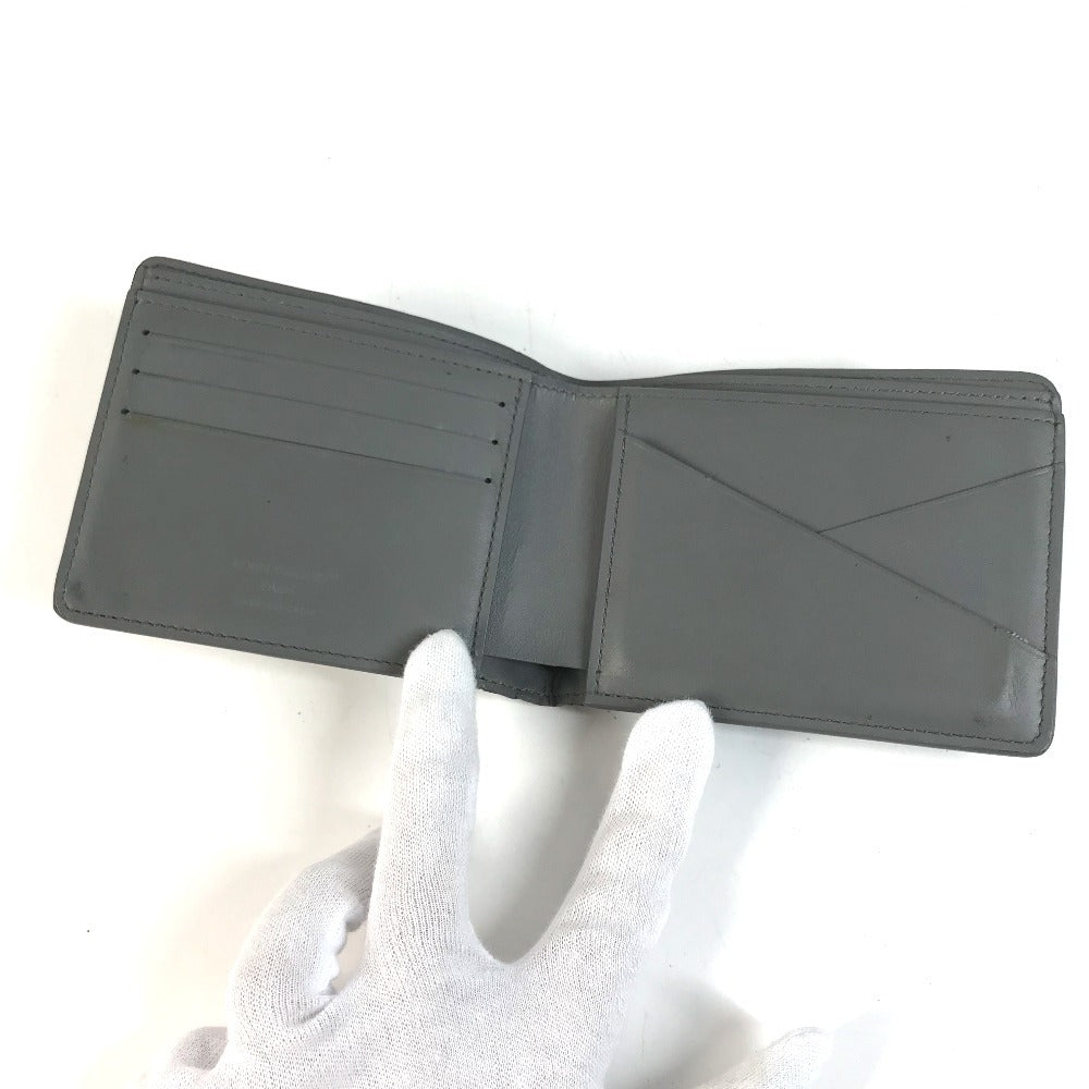 LOUIS VUITTON M81383 Monogram shadow Portefeuille Multipull Compact Wallet Billfold Folded wallet Monogram shadow leather gray Used