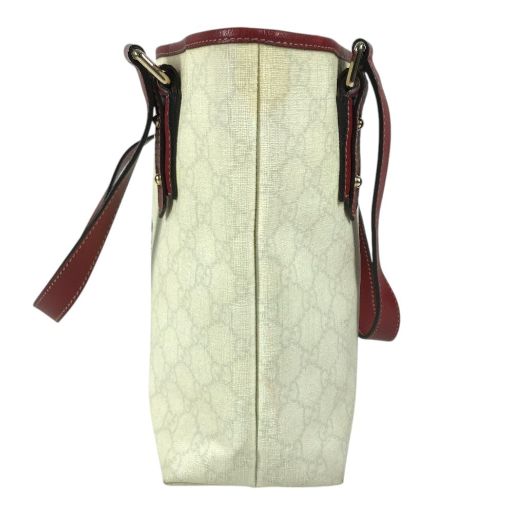 GUCCI 240018 LOVEGUCCI x Heart Tattoo Logo GG Supreme Shoulder bag, tote bag, bucket bag Shoulder Bag GG Supreme Canvas / Leather White/Red Used