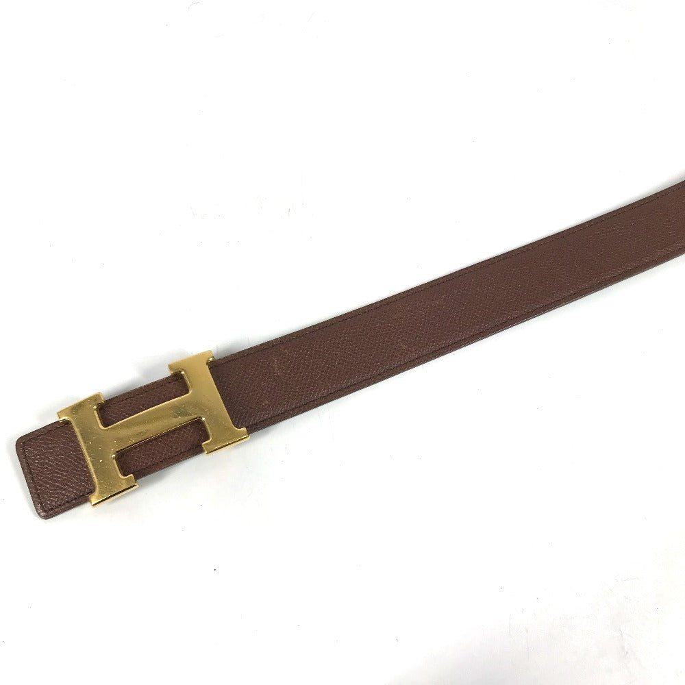 HERMES H belt Accessories, bottom belt buckles belt Leather Green/Red x GoldHardware Used