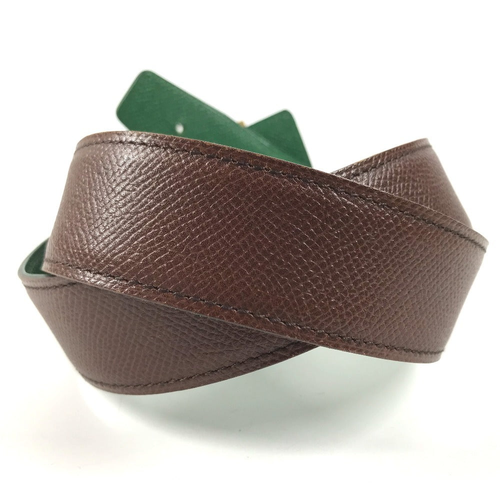 HERMES H belt Accessories, bottom belt buckles belt Leather Green/Red x GoldHardware Used
