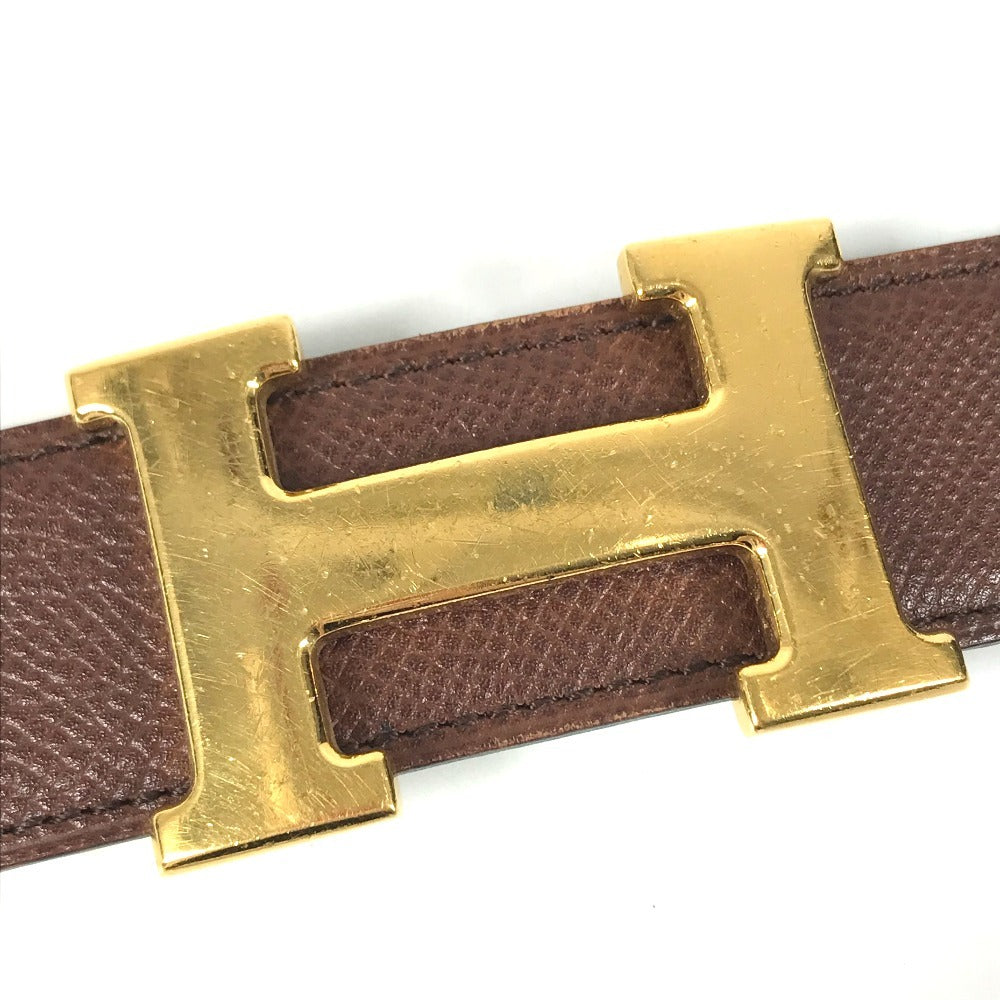 HERMES H belt Accessories, bottom belt buckles belt Leather Green/Red x GoldHardware Used
