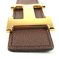 HERMES H belt Accessories, bottom belt buckles belt Leather Green/Red x GoldHardware Used