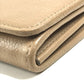 BVLGARI Logo clip Long Wallet Flap Long Wallet Leather Beige Used