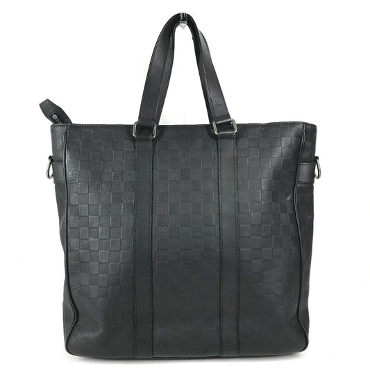 LOUIS VUITTON N41269 Damier Infini Tadao PM Shoulder Bag, Vertical Tote Bag, Shoulder Bag Tote Bag Damier InfiniLeather onyx Black Used