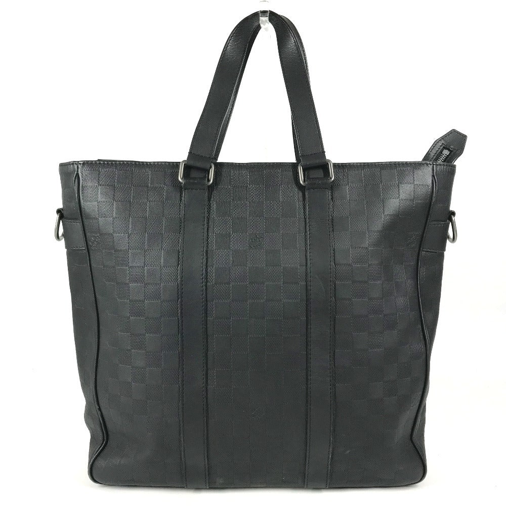 LOUIS VUITTON N41269 Damier Infini Tadao PM Shoulder Bag, Vertical Tote Bag, Shoulder Bag Tote Bag Damier InfiniLeather onyx Black Used