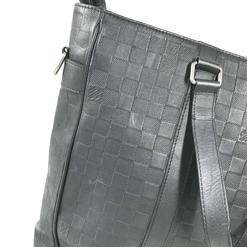 LOUIS VUITTON N41269 Damier Infini Tadao PM Shoulder Bag, Vertical Tote Bag, Shoulder Bag Tote Bag Damier InfiniLeather onyx Black Used
