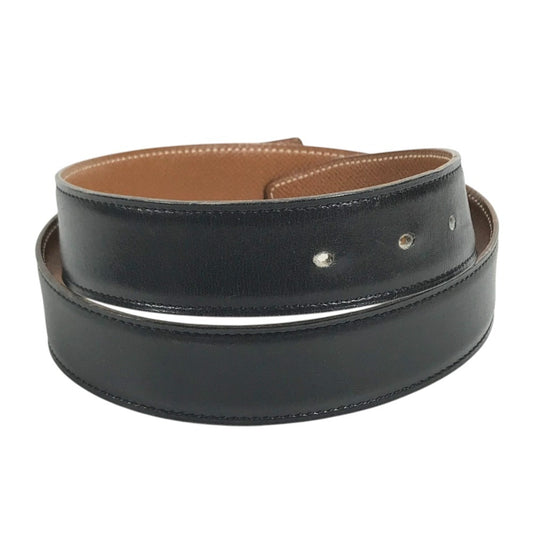 HERMES Belt only Belt buckle for bottoms belt Leather Black/Brown Used