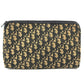 Dior vintage Trotter logo Bag Pouch Cluch Bag Clutch bag Leather/Canvas Navy Used