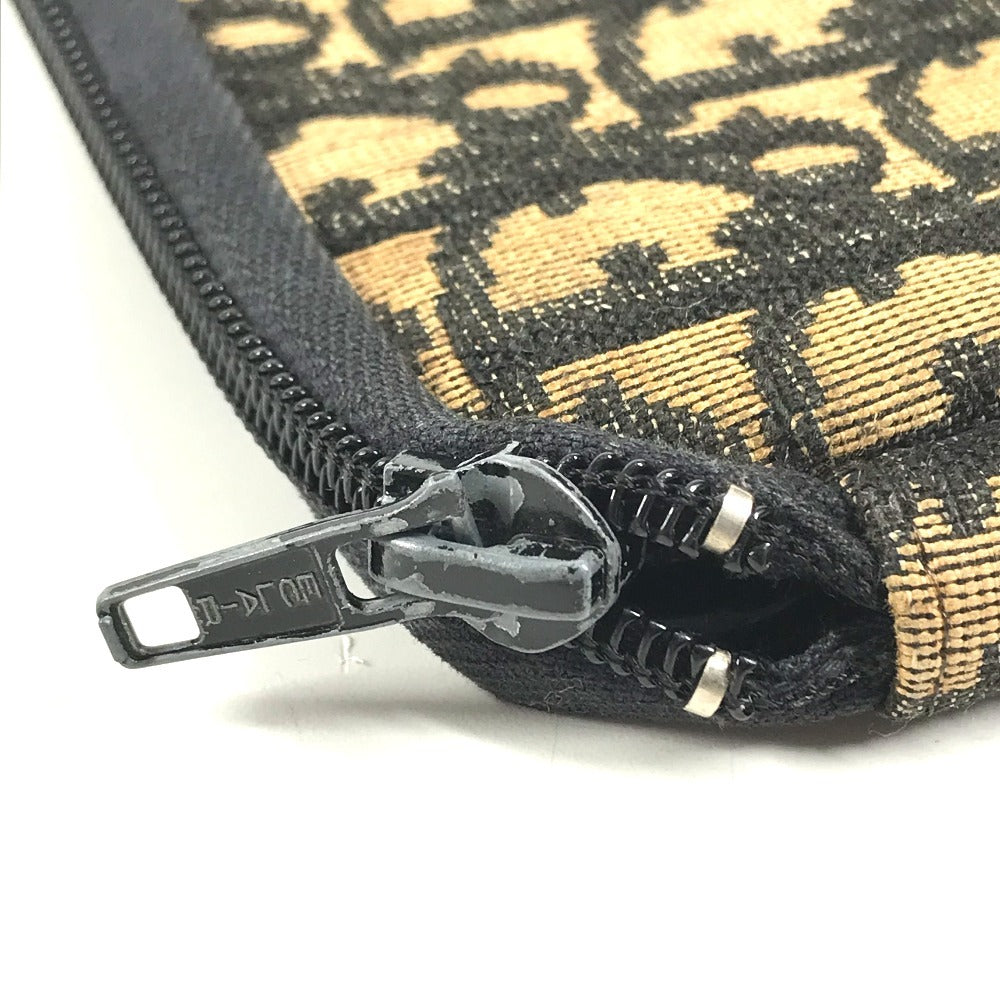 Dior vintage Trotter logo Bag Pouch Cluch Bag Clutch bag Leather/Canvas Navy Used