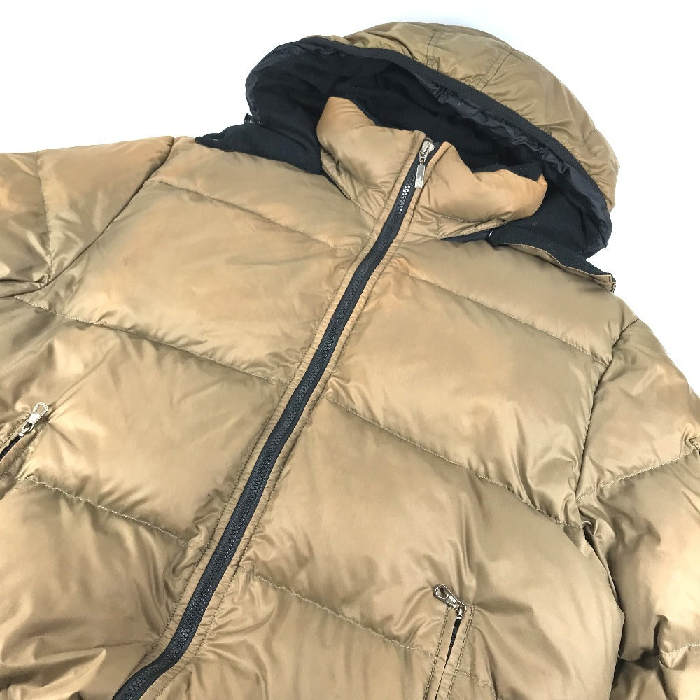 MONCLER Logo patch Long-sleeved outerwear down apparel Down jacket polyamide Beige Used