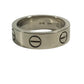 CARTIER K18 Gold 18K Love Ring Logo Accessory Jewelry Ring WG750 Silver Used