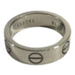 CARTIER K18 Gold 18K Love Ring Logo Accessory Jewelry Ring WG750 Silver Used
