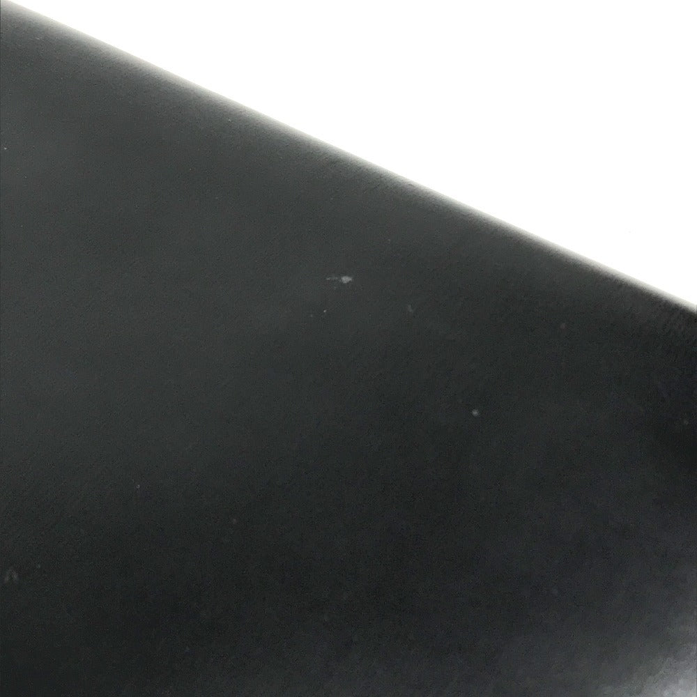 BVLGARI Logo Big Notebook Cover Bifold Stationery System Planner Note cover Leather Black Used