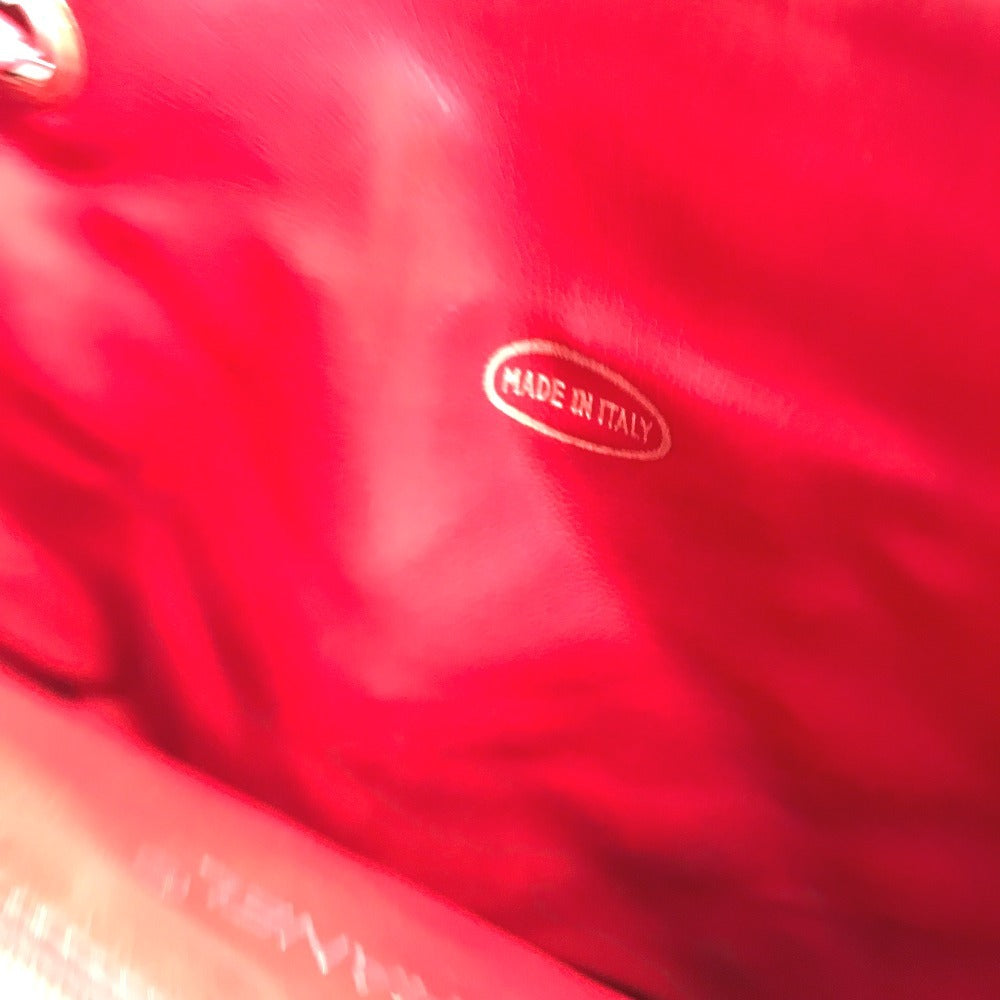 CHANEL 411924 Vintage Turnlock Hardware CC CC Mark Logo Matelasse Quilted Backpack Bag Chain Backpack GG Supreme Canvas Red/Gold Used