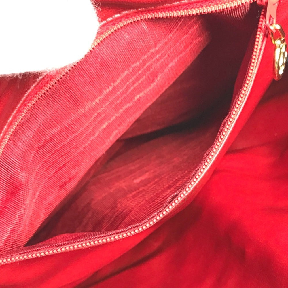 CHANEL 411924 Vintage Turnlock Hardware CC CC Mark Logo Matelasse Quilted Backpack Bag Chain Backpack GG Supreme Canvas Red/Gold Used