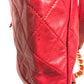 CHANEL 411924 Vintage Turnlock Hardware CC CC Mark Logo Matelasse Quilted Backpack Bag Chain Backpack GG Supreme Canvas Red/Gold Used