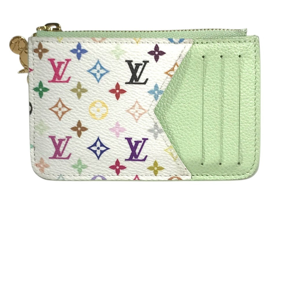 LOUIS VUITTON Ｍ13800 MonogramMulticolore Takashi Murakami LV × TM Card Case Porte Cult Romy Panda coin purse card case wallet coin purse MonogramMulticoloreCanvas Green Tea Green Used