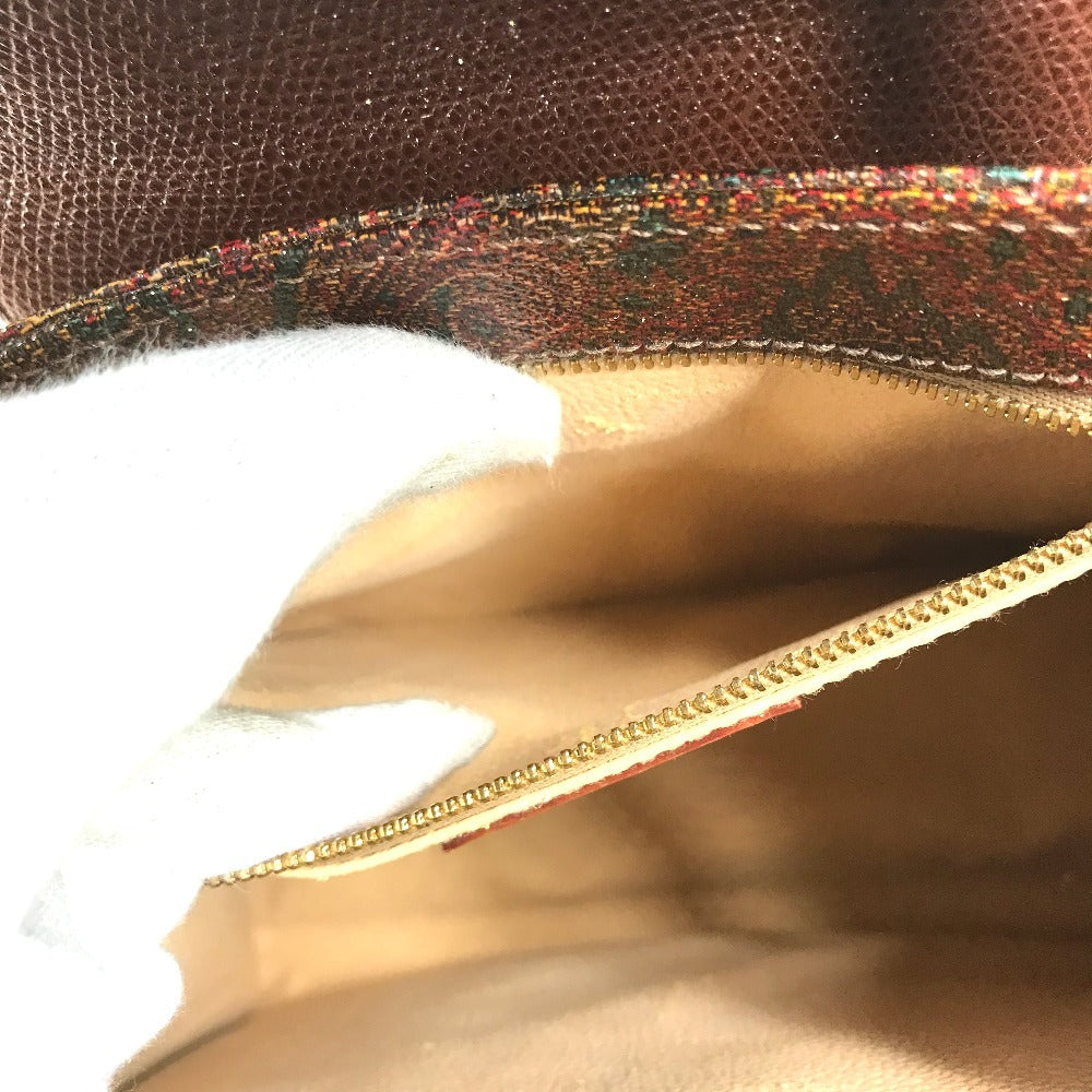ETRO vintage Paisley pattern logo 2WAY Bag Shoulder Bag Hand Bag Leather BrownBased Used