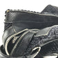 Salvatore Ferragamo Gancini logo Bag Tote Bag shawl Shoulder Bag Straw / Leather Black Used
