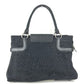 Salvatore Ferragamo Gancini logo Bag Tote Bag shawl Shoulder Bag Straw / Leather Black Used