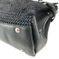 Salvatore Ferragamo Gancini logo Bag Tote Bag shawl Shoulder Bag Straw / Leather Black Used