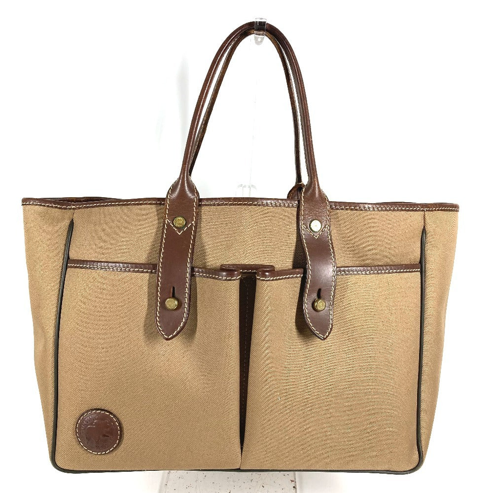 HUNTING WORLD logo Shoulder Bag Tote Bag Shoulder Bag Leather/Canvas khaki Used